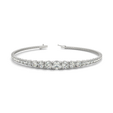 2 7/8 ctw Lab Grown Graduated Diamond Tennis Bracelet white gold